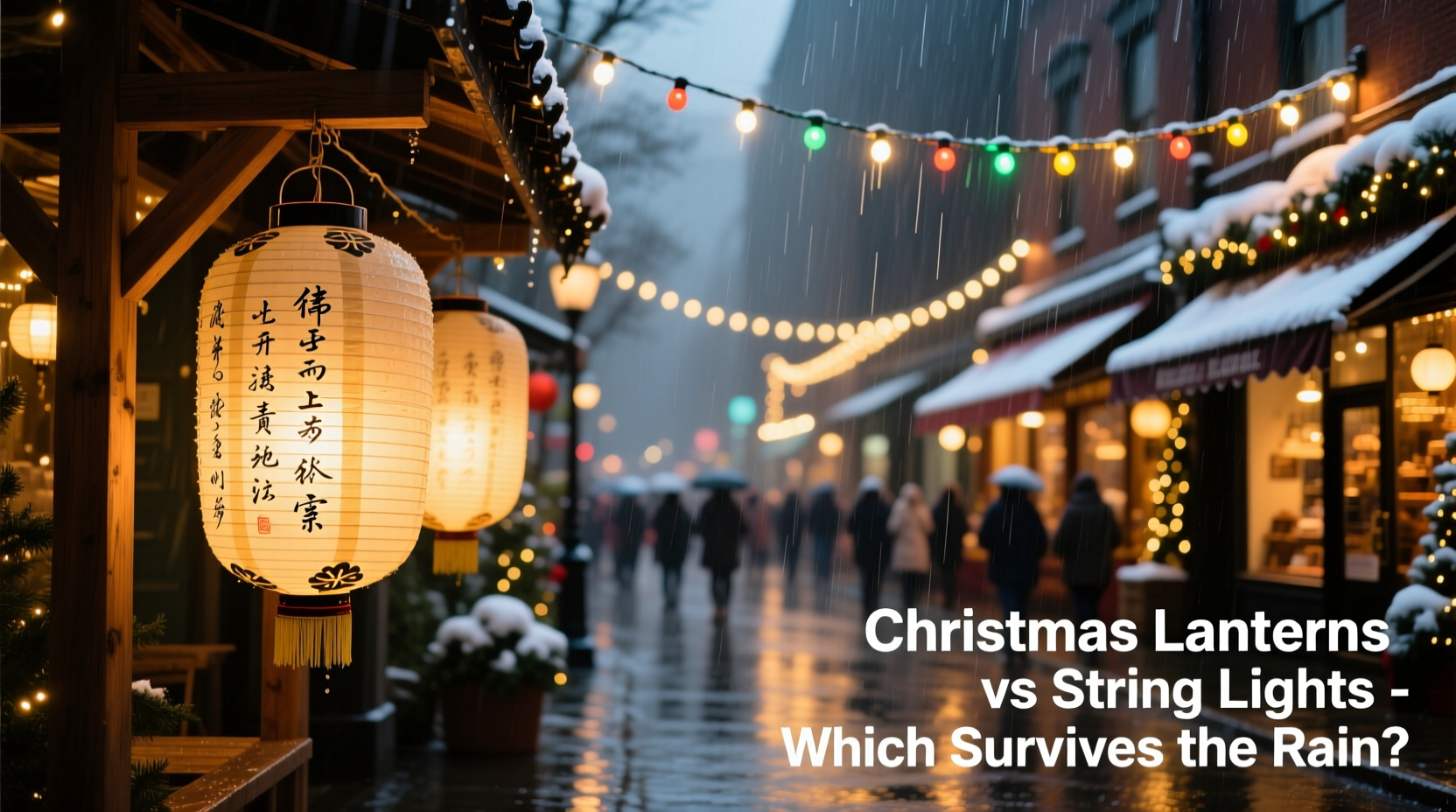 christmas lanterns vs string lights which works better in rain