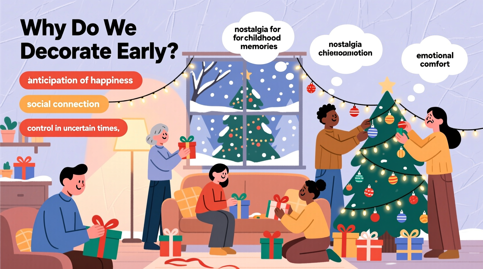 why do some people decorate early for christmas psychological reasons