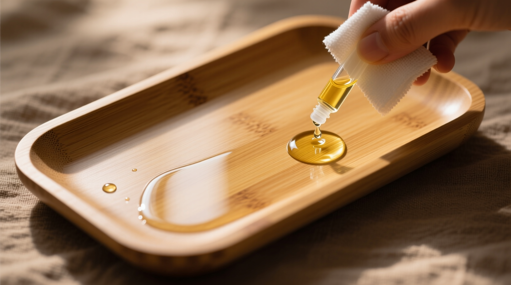 eco friendly cleaning tips for bamboo vanity trays