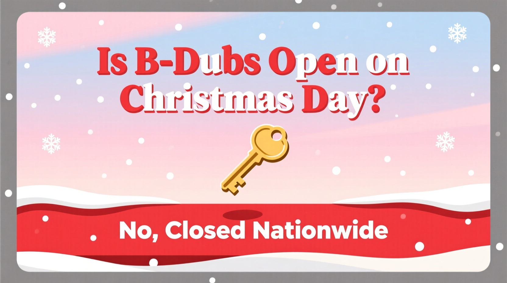 is bdubs open on christmas day