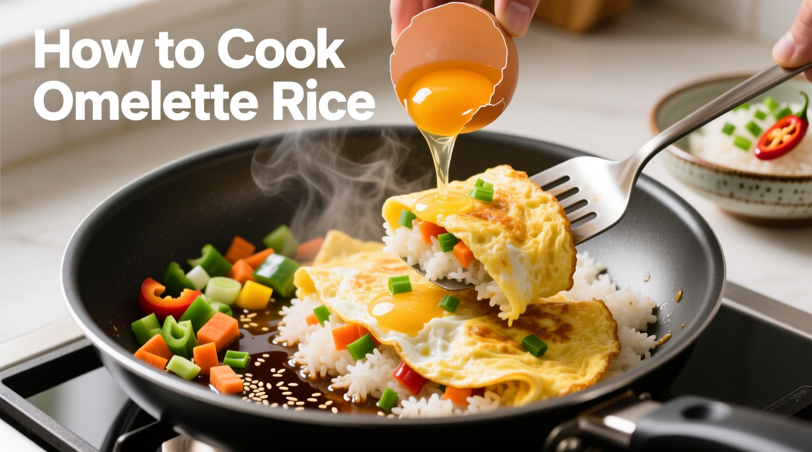 how to cook omelette rice