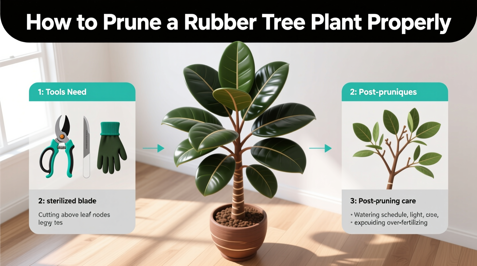 Prune Rubber Trees in 5 Steps | TheHomeSprouts
