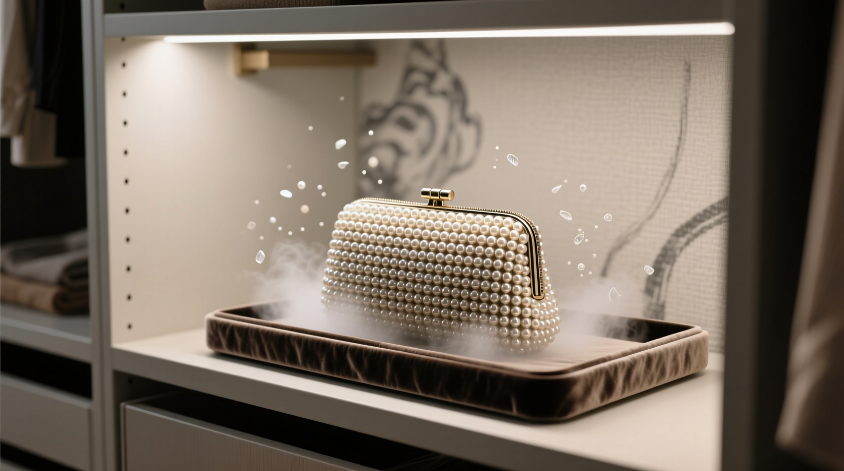 how to clean a beaded clutch bag safely