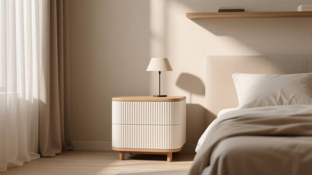Bedroom Fluted Nightstand Design - The Decor Mag