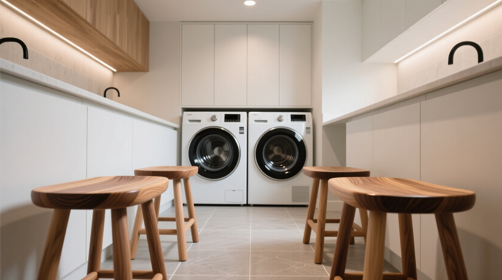 how to clean a wooden laundry room stool safely