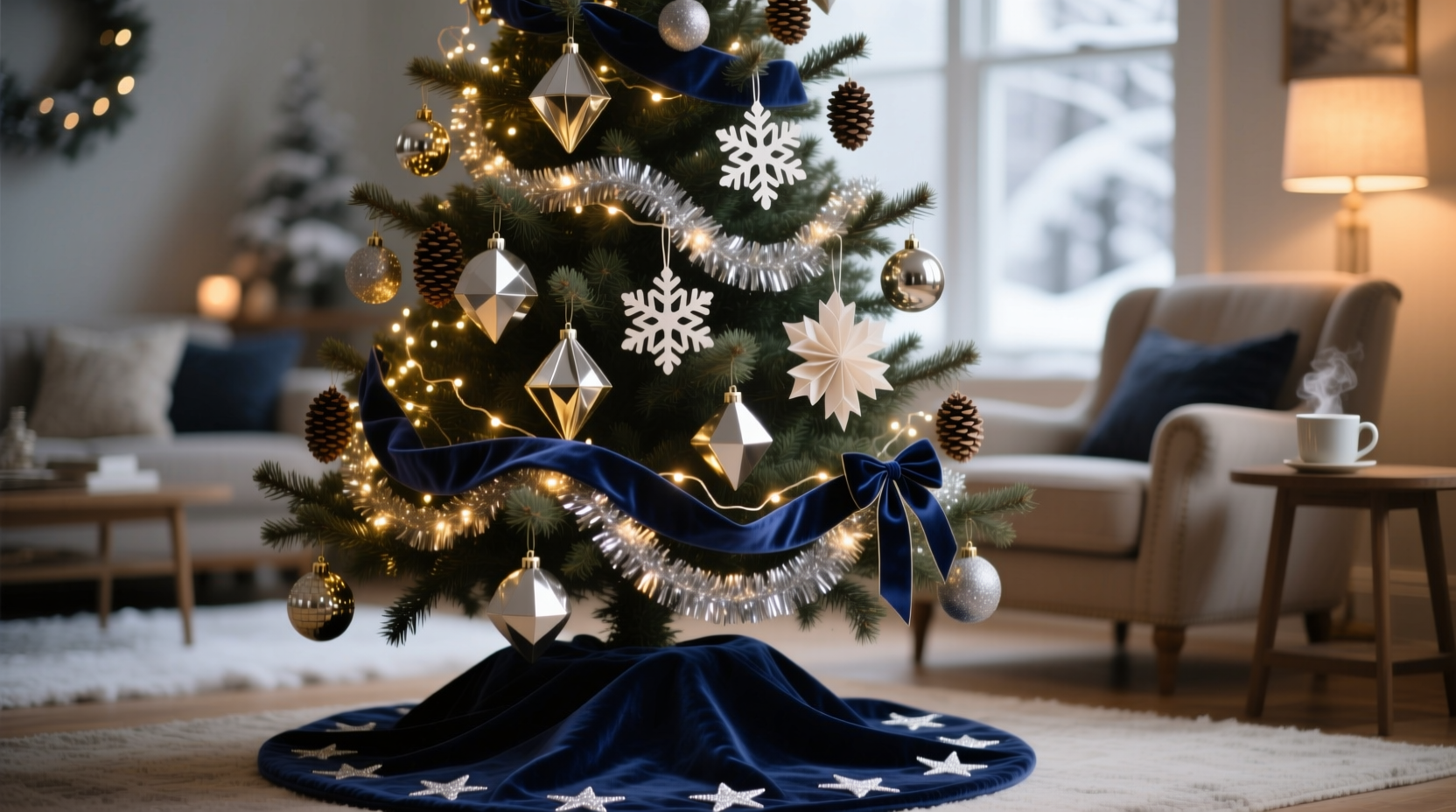 how to create a cohesive theme for your christmas tree using a color palette