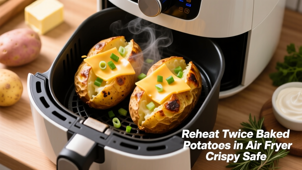 Reheat Twice Baked Potatoes in Air Fryer (Crispy & Safe)