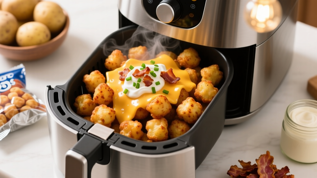 Loaded Tater Tots in Air Fryer: Crispy, Cheesy & Oil-Light
