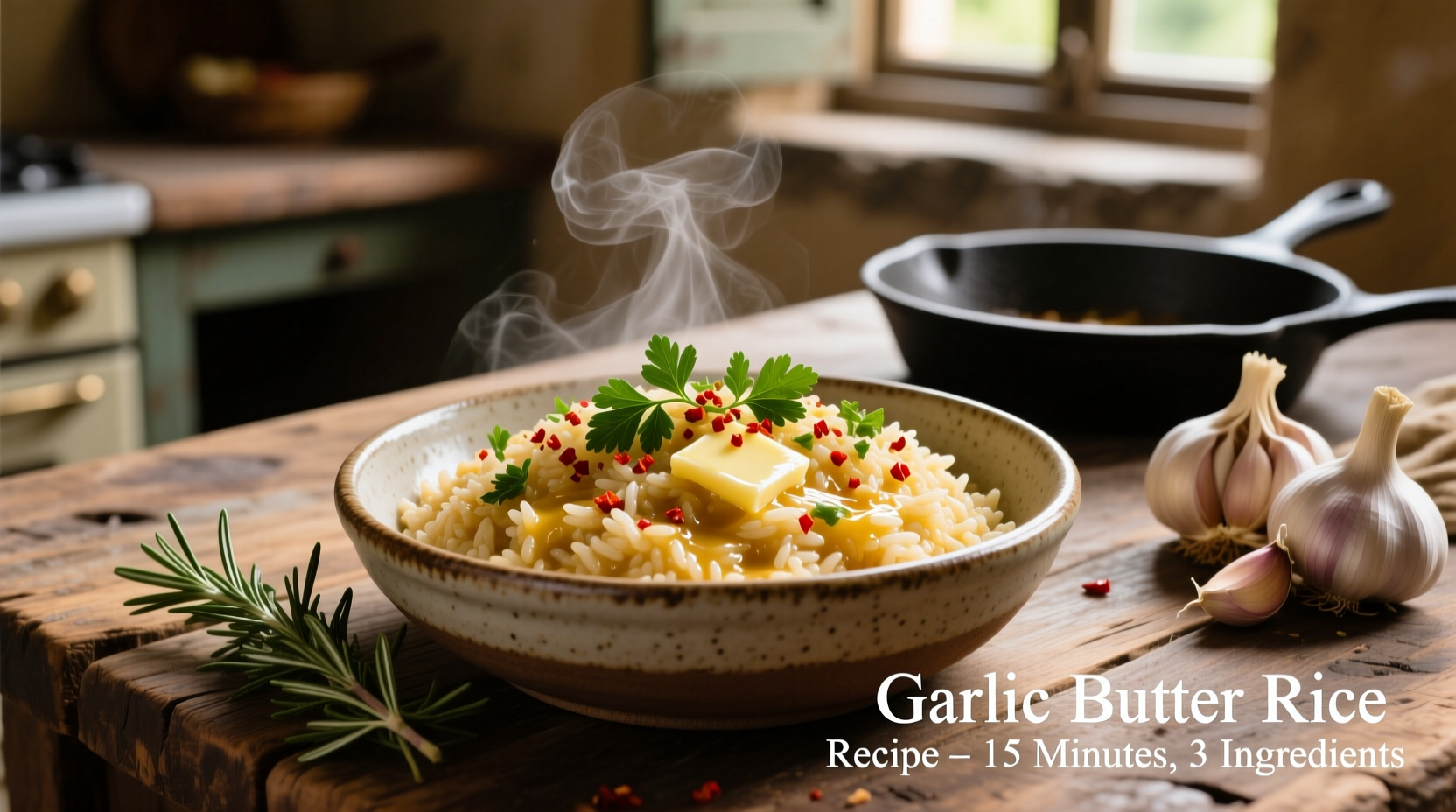 Perfect Garlic Butter Rice Recipe in 25 Minutes
