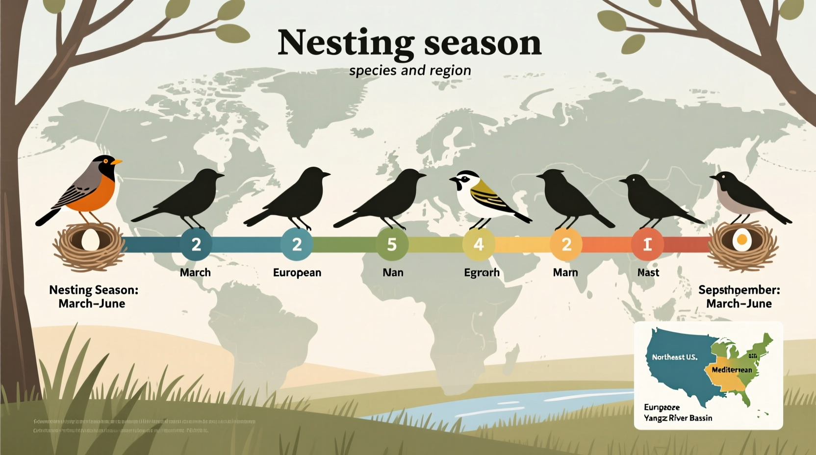 When Is Nesting Season for Birds Over? By Species and Region