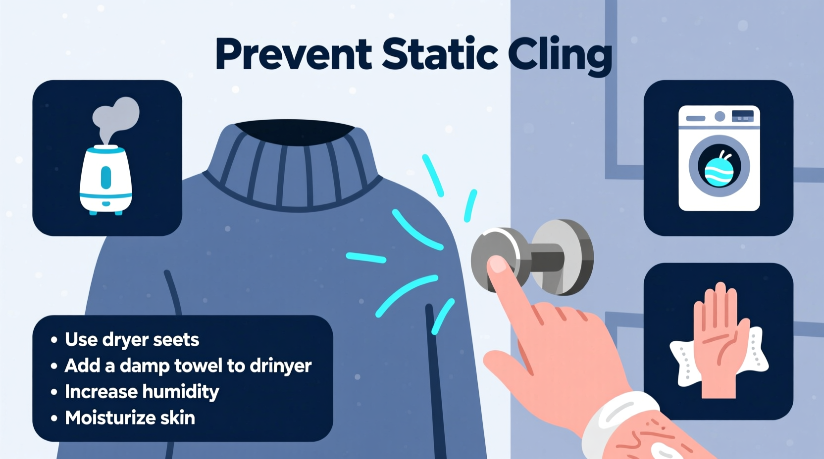 how to prevent static cling in clothes during winter