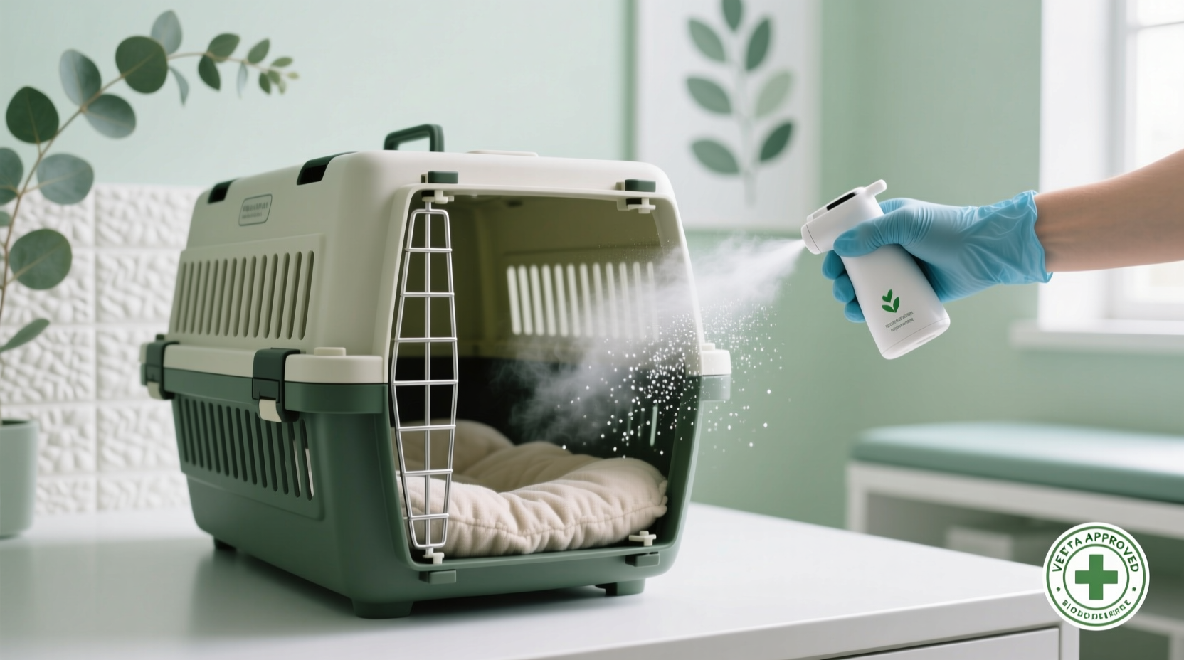 eco friendly cleaning tips disinfect pet crate padding safely