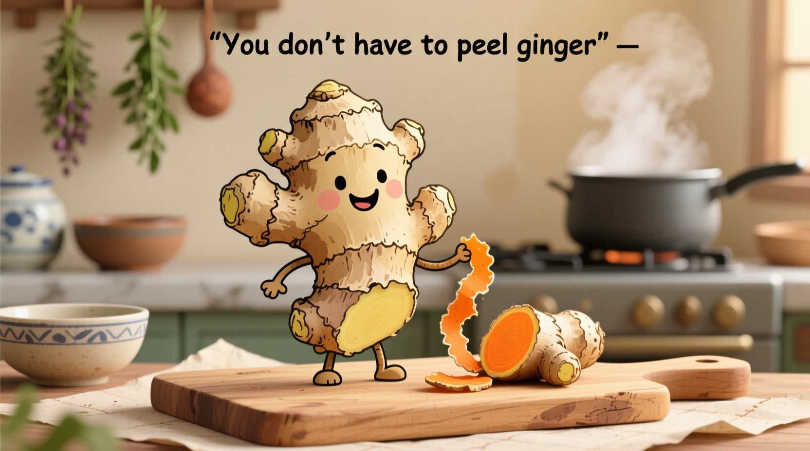 you dont have to peel ginger