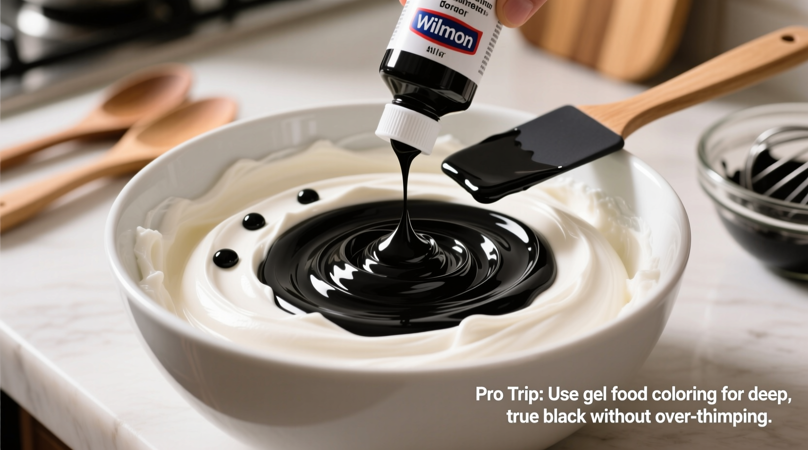 how to make black frosting with food coloring