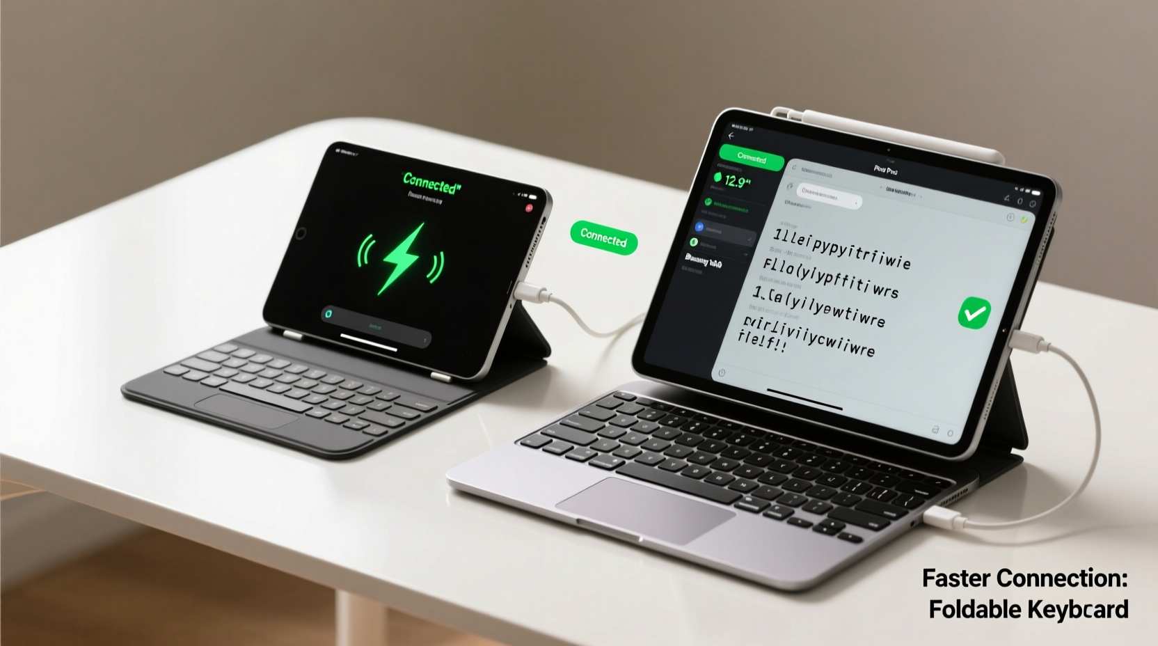 foldable keyboard vs standard portable which connects faster to tablets