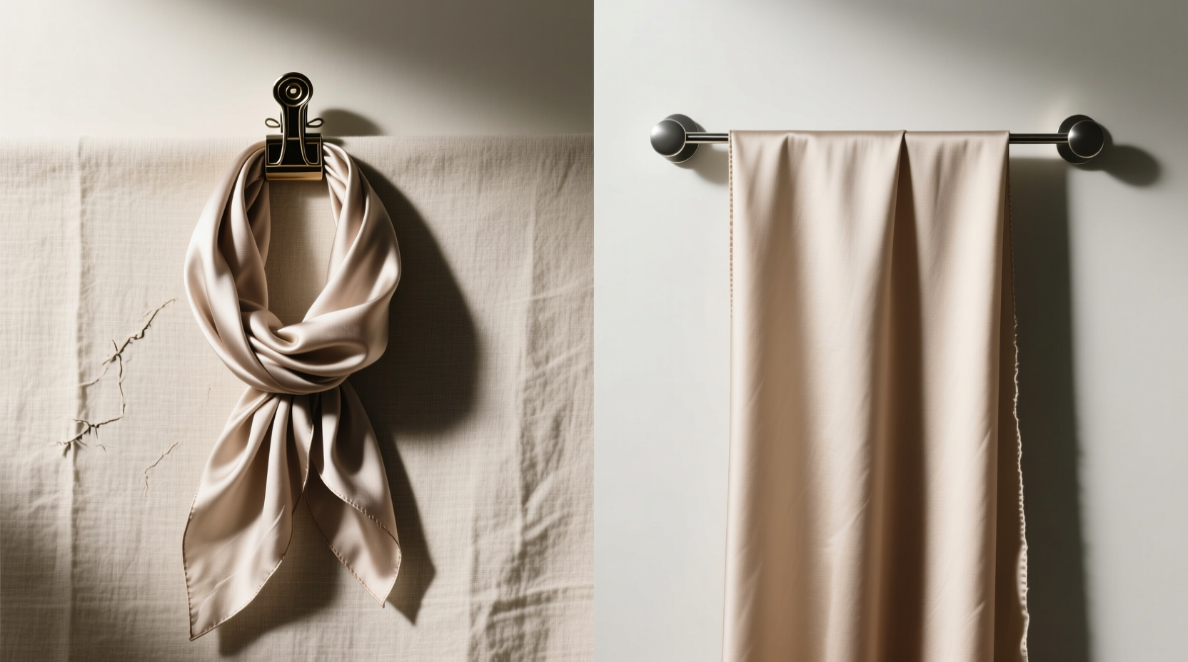 hanging scarf clamp vs magnetic bar for silk