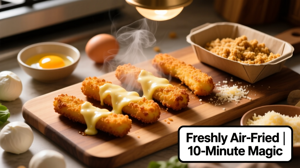 Homemade Mozzarella Sticks in Air Fryer (Crispy!)