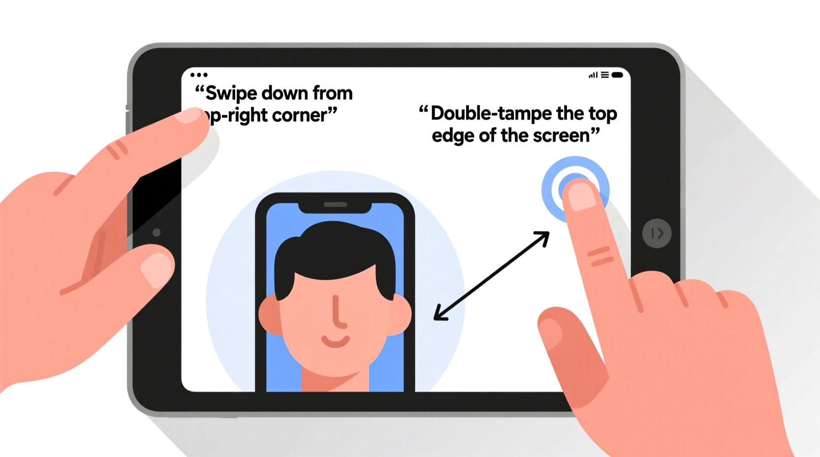 how to screenshot on a tablet without the power button working