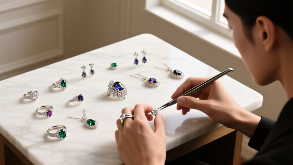 Top-down view of a jeweler