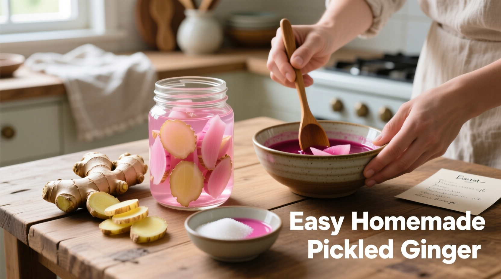 how to make homemade pickled ginger easily