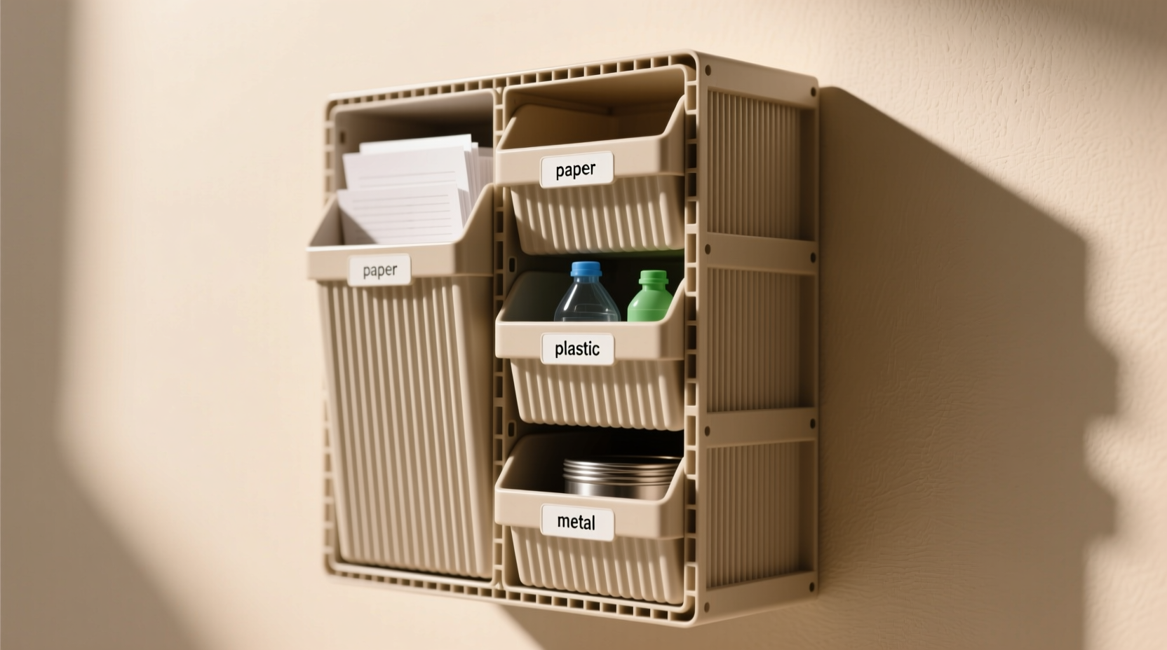 build a recycling organizer from corrugated plastic
