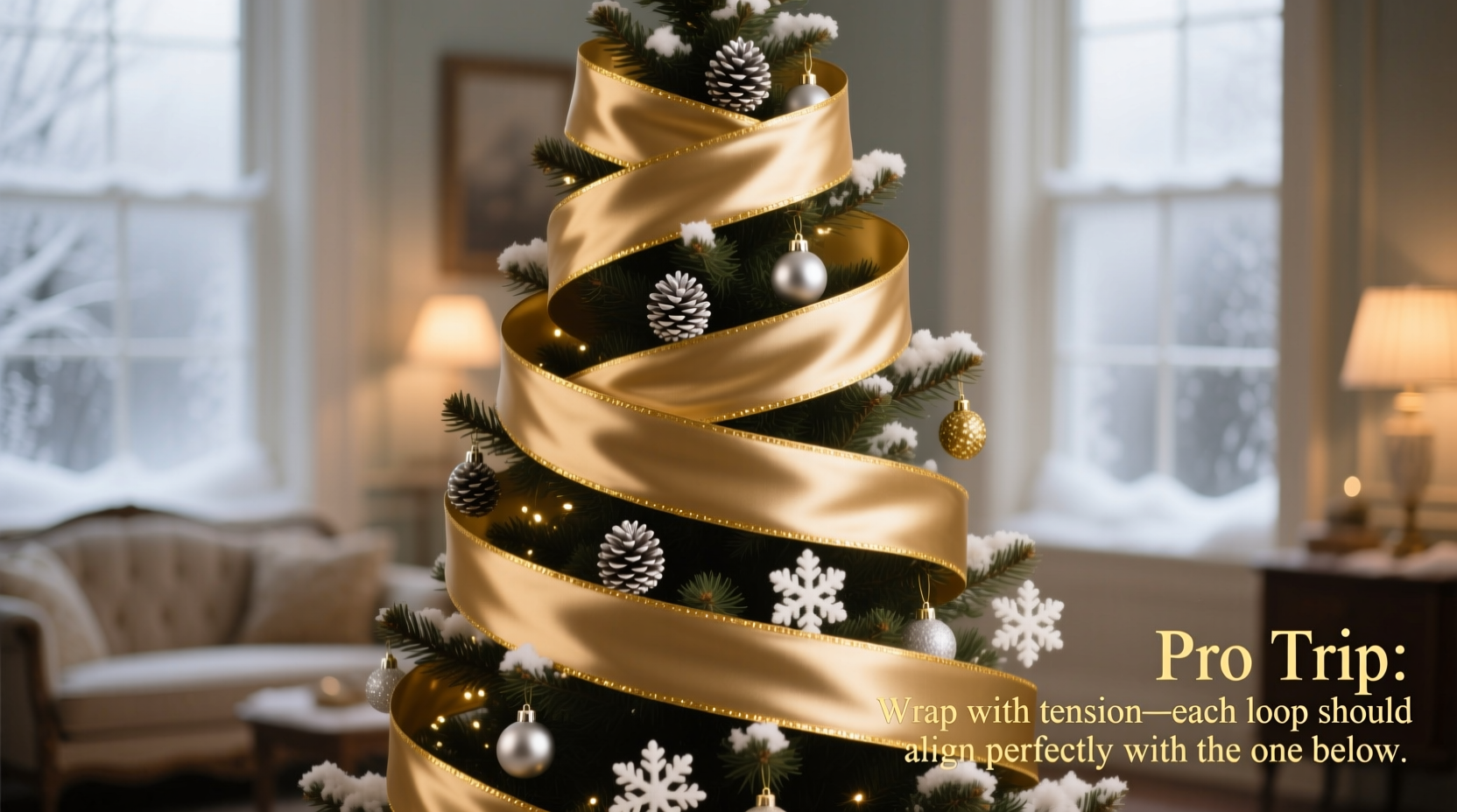 how to wrap a christmas tree with ribbon like a pro for elegant flair