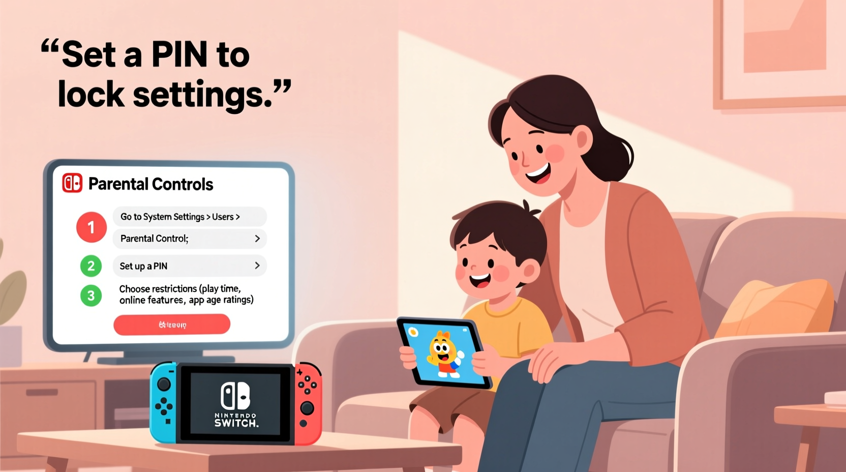 how to set up parental controls on a nintendo switch without tantrums
