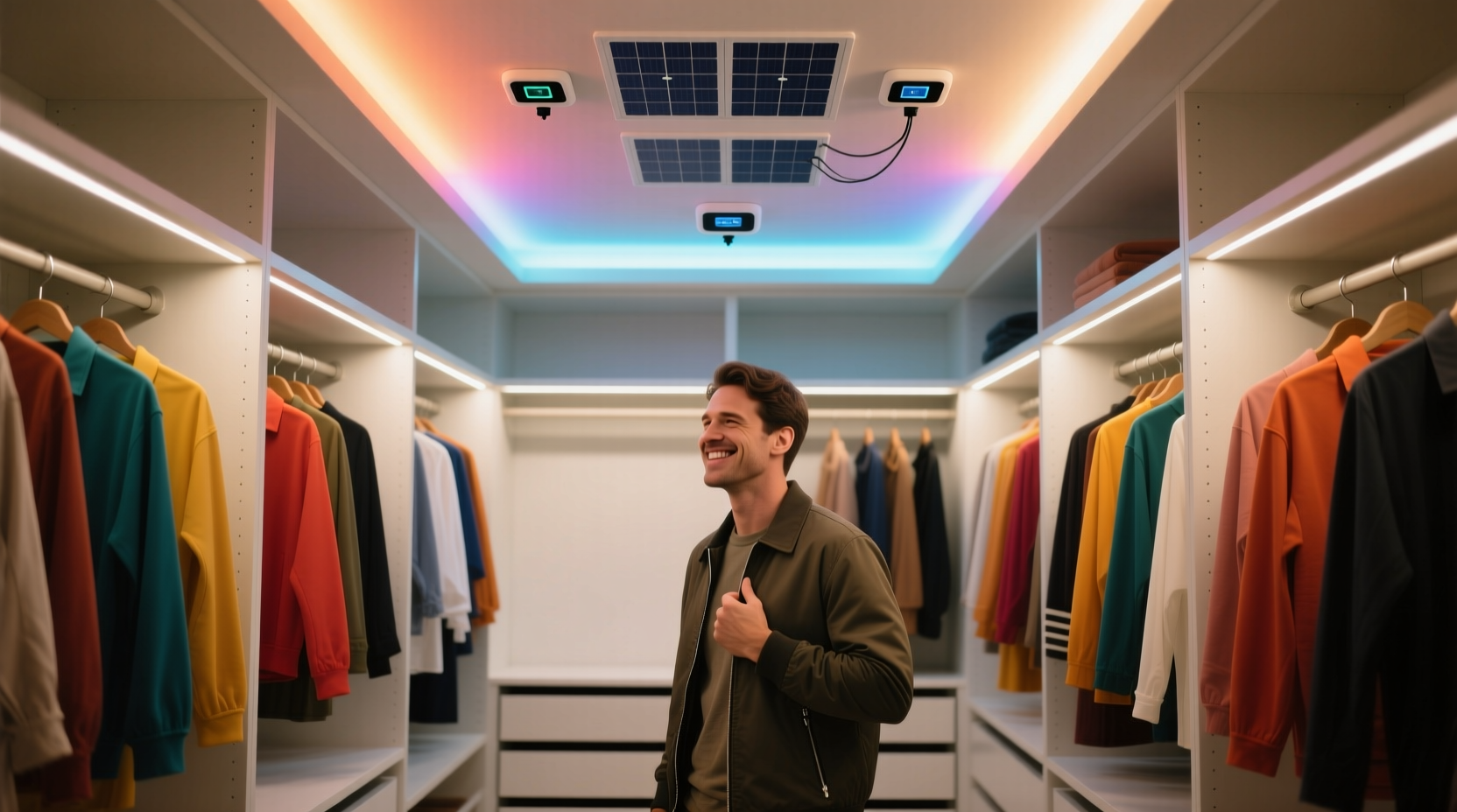 closet lighting for better outfit selection