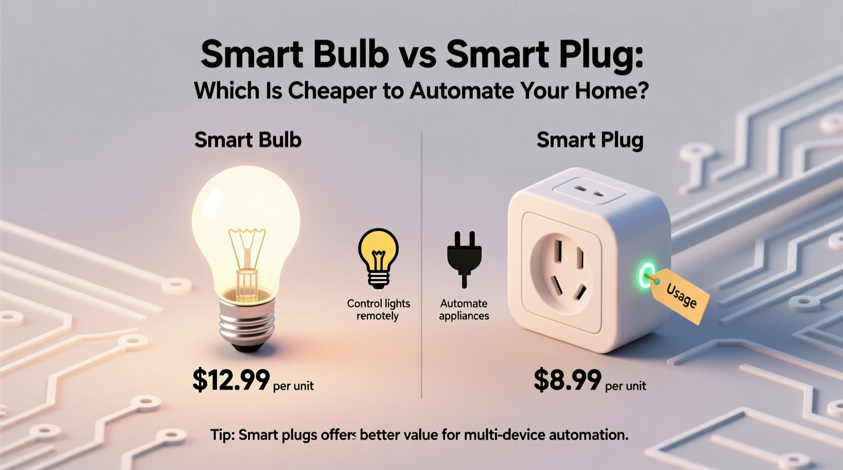 smart bulb vs smart plug which is the cheaper way to automate your home