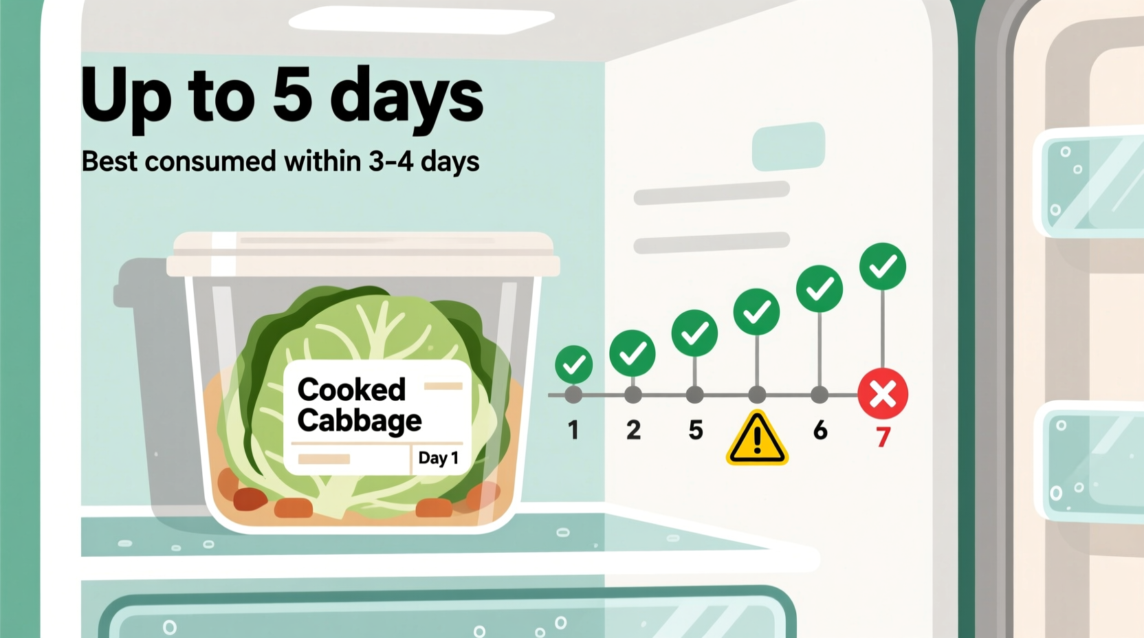 how long can cooked cabbage stay in the fridge
