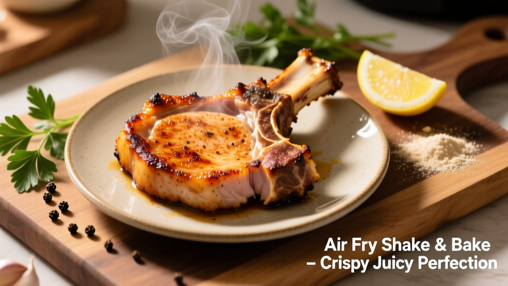 Air Fry Shake & Bake Bone-In Chops (Crispy & Juicy)