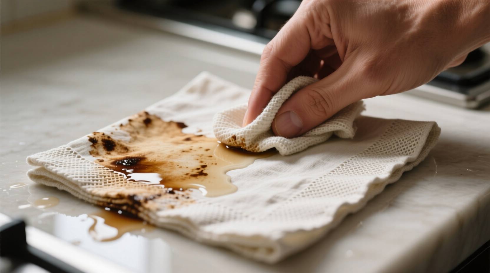 coffee stain removal on linen napkins