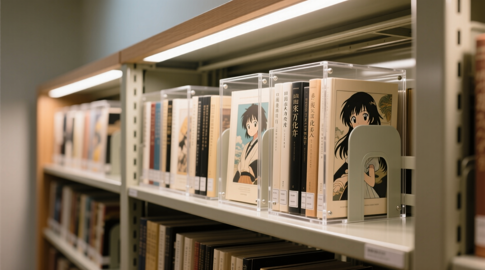 how to store anime art books vertically
