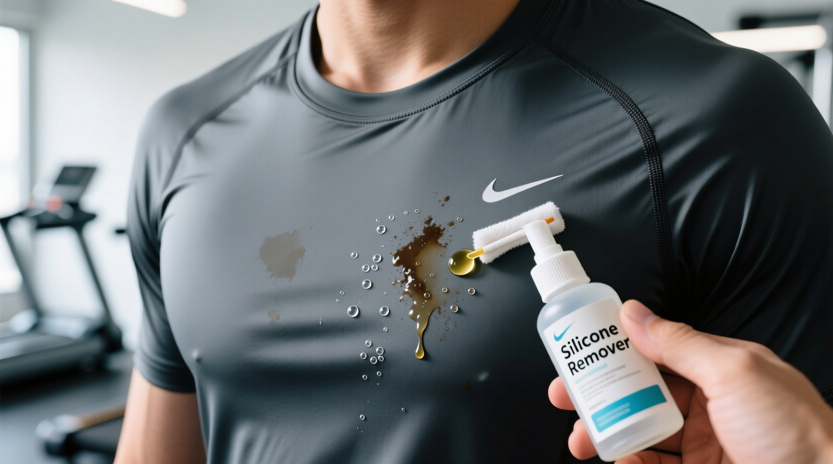 how to remove silicone grip residue from shirts
