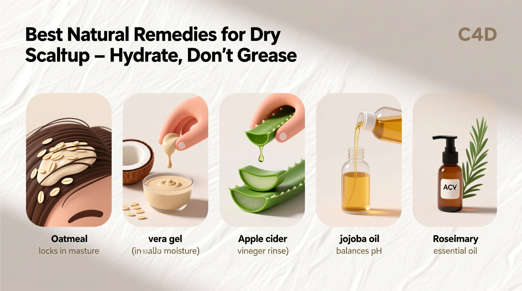 best natural remedies for dry scalp that actually hydrate without greasiness