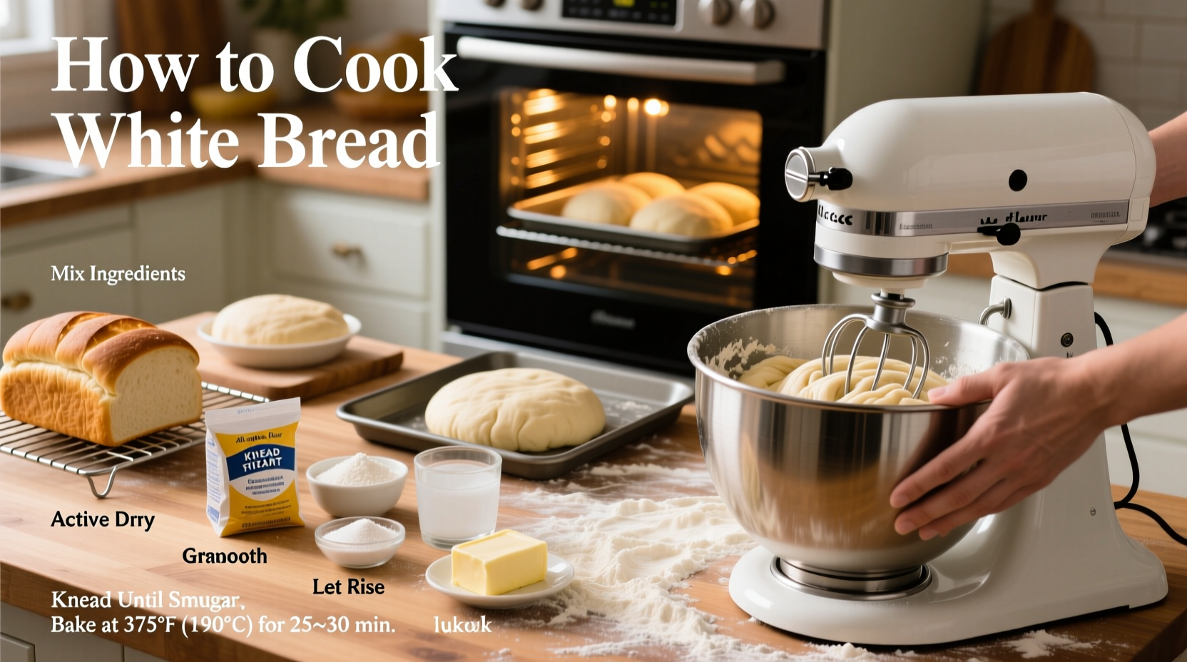 Perfect Homemade White Bread Recipe: Simple 4-Ingredient Method