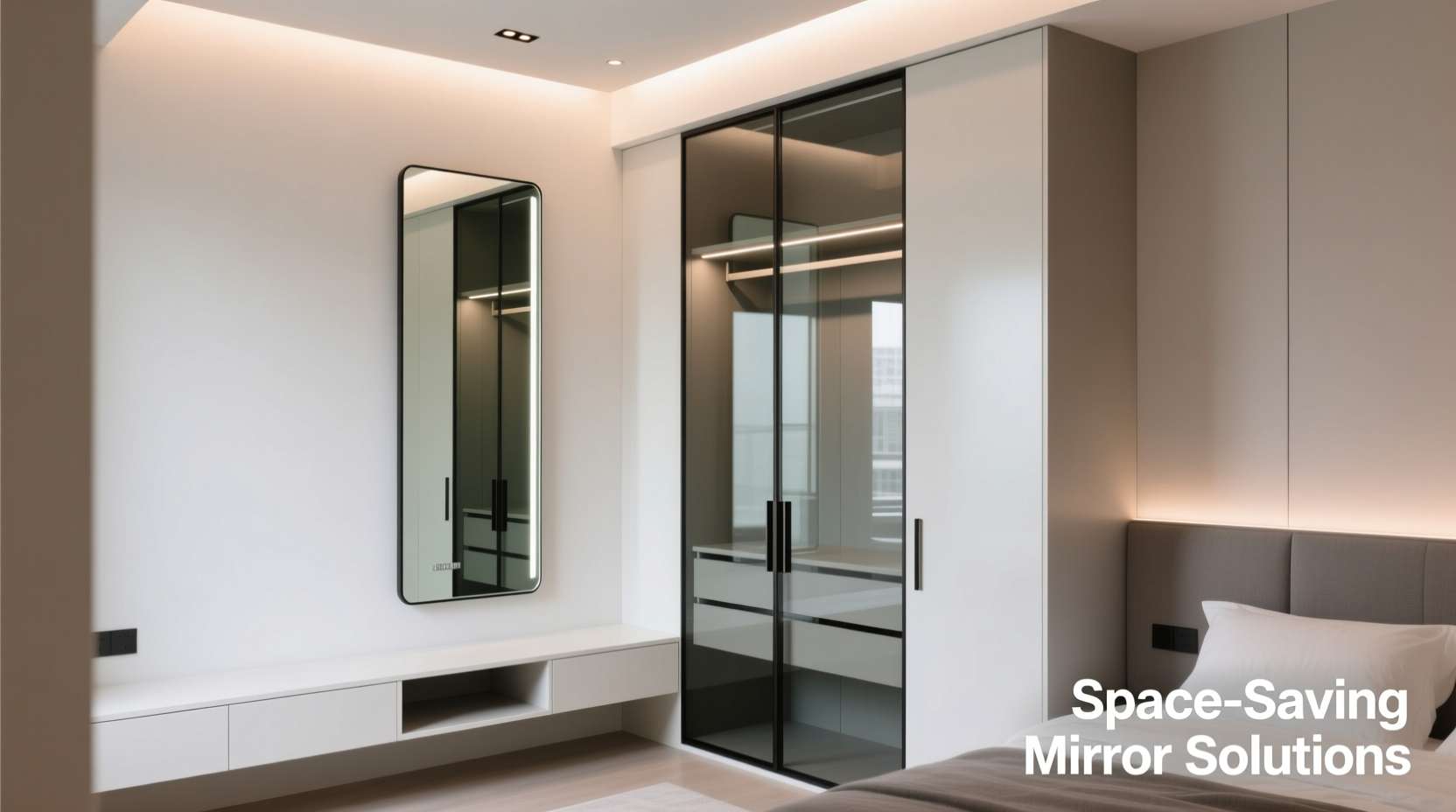 standing mirror vs full length wardrobe mirror space saving tips