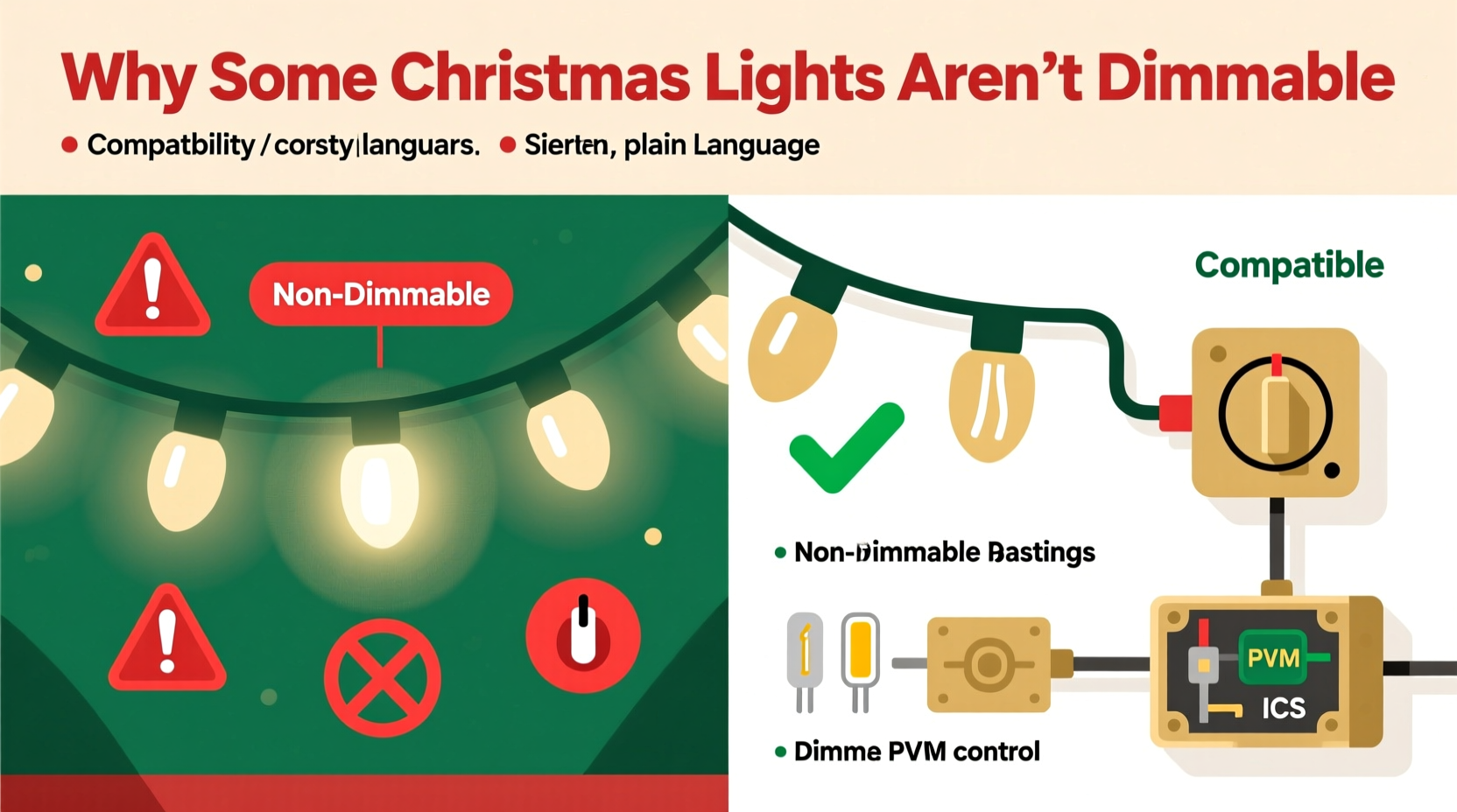 why are some christmas lights not dimmable compatibility explained