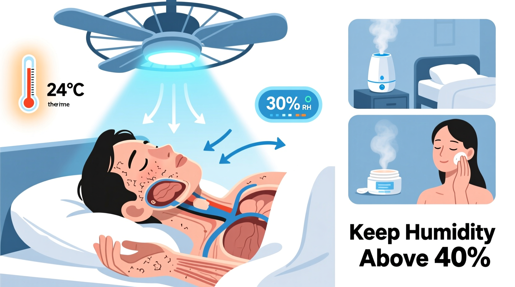 can sleeping with a fan cause dry skin and what you can do about it
