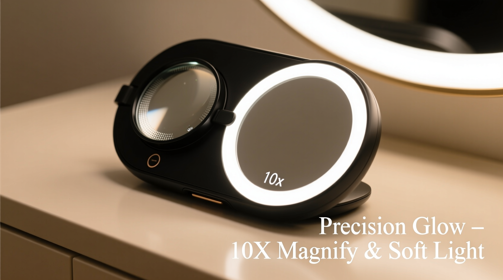 compact mirror with light vs magnifying mirror which helps with makeup precision