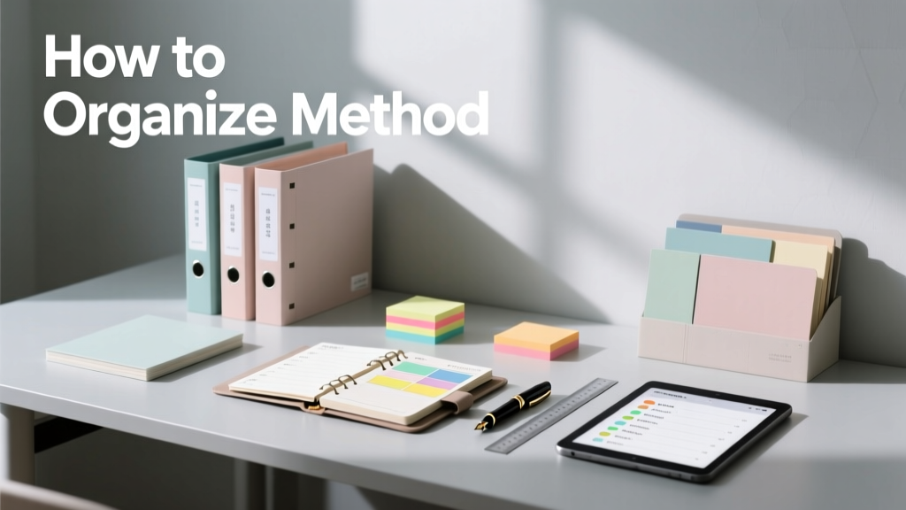 How To Organize Method: A Practical, Step-by-Step System for Sustainable Home Order