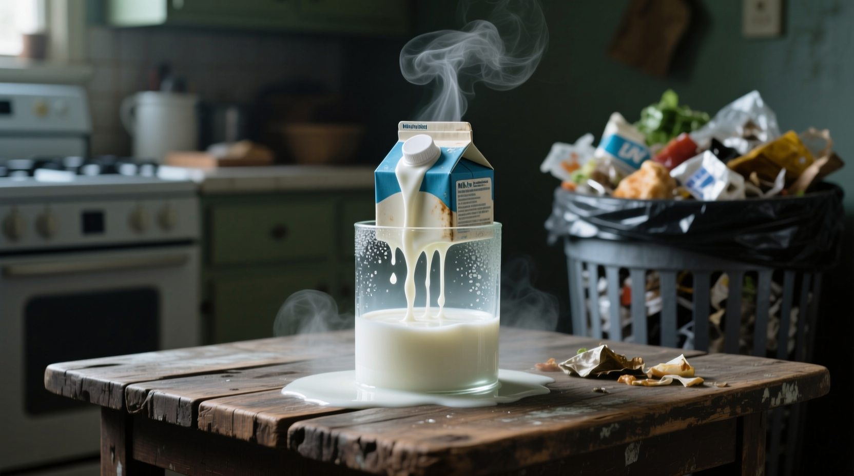 save almost expired milk from the trash by making milk