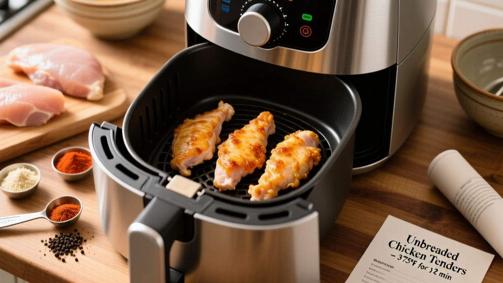 Unbreaded Chicken Tenders: Air Fryer Time & Temp
