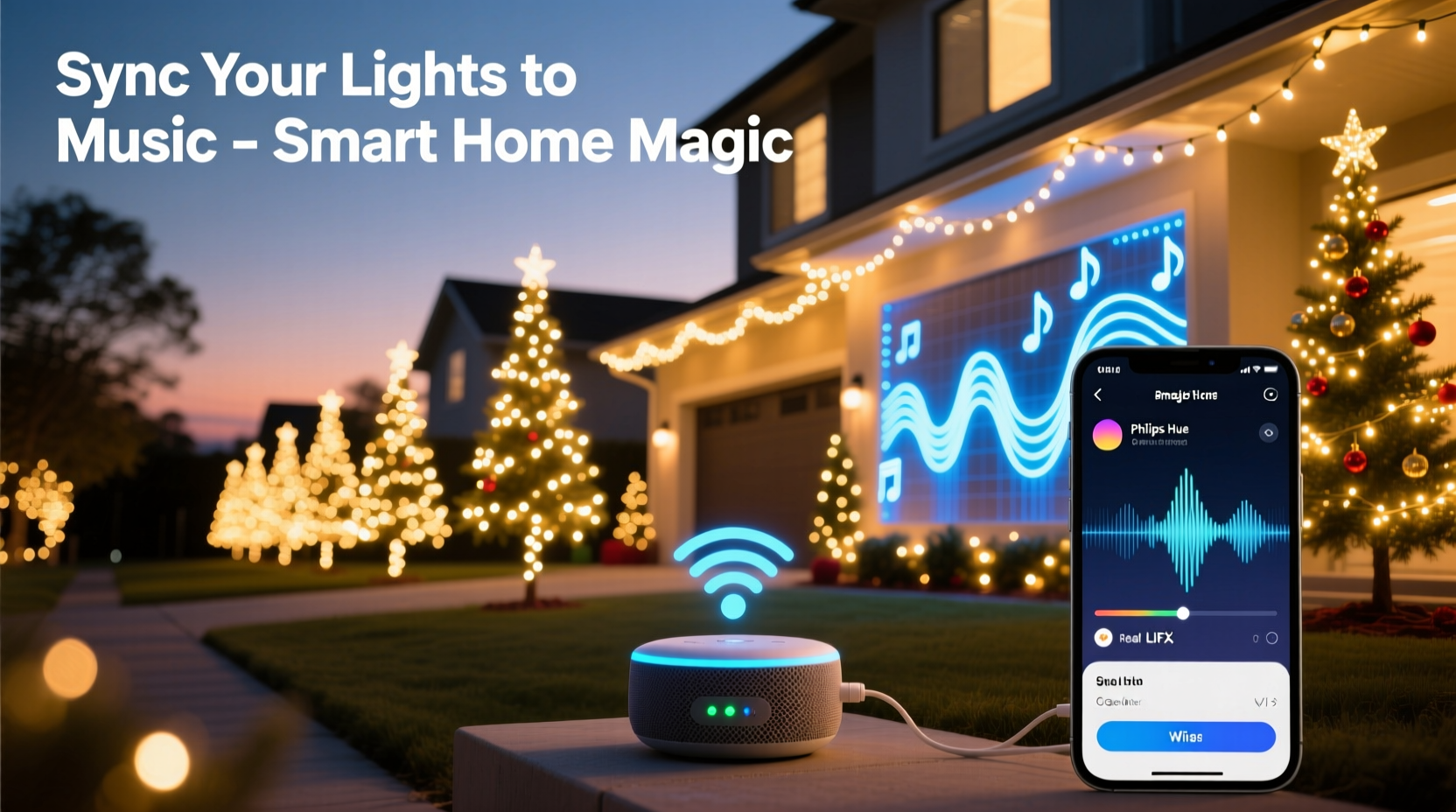 how to sync your christmas lights with music using smart home tech for a stunning display