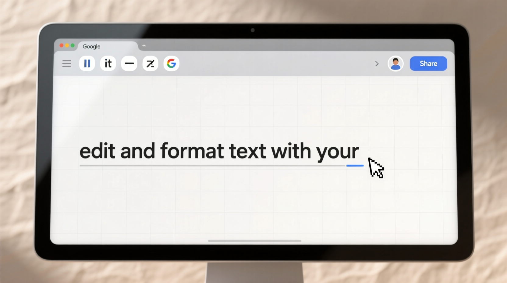 google docs now lets you edit and format text with your