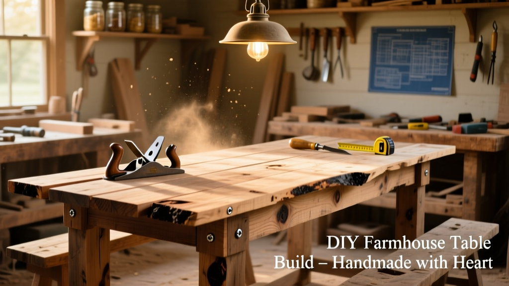 DIY Farmhouse Table: Rustic Wood Dining Table Build