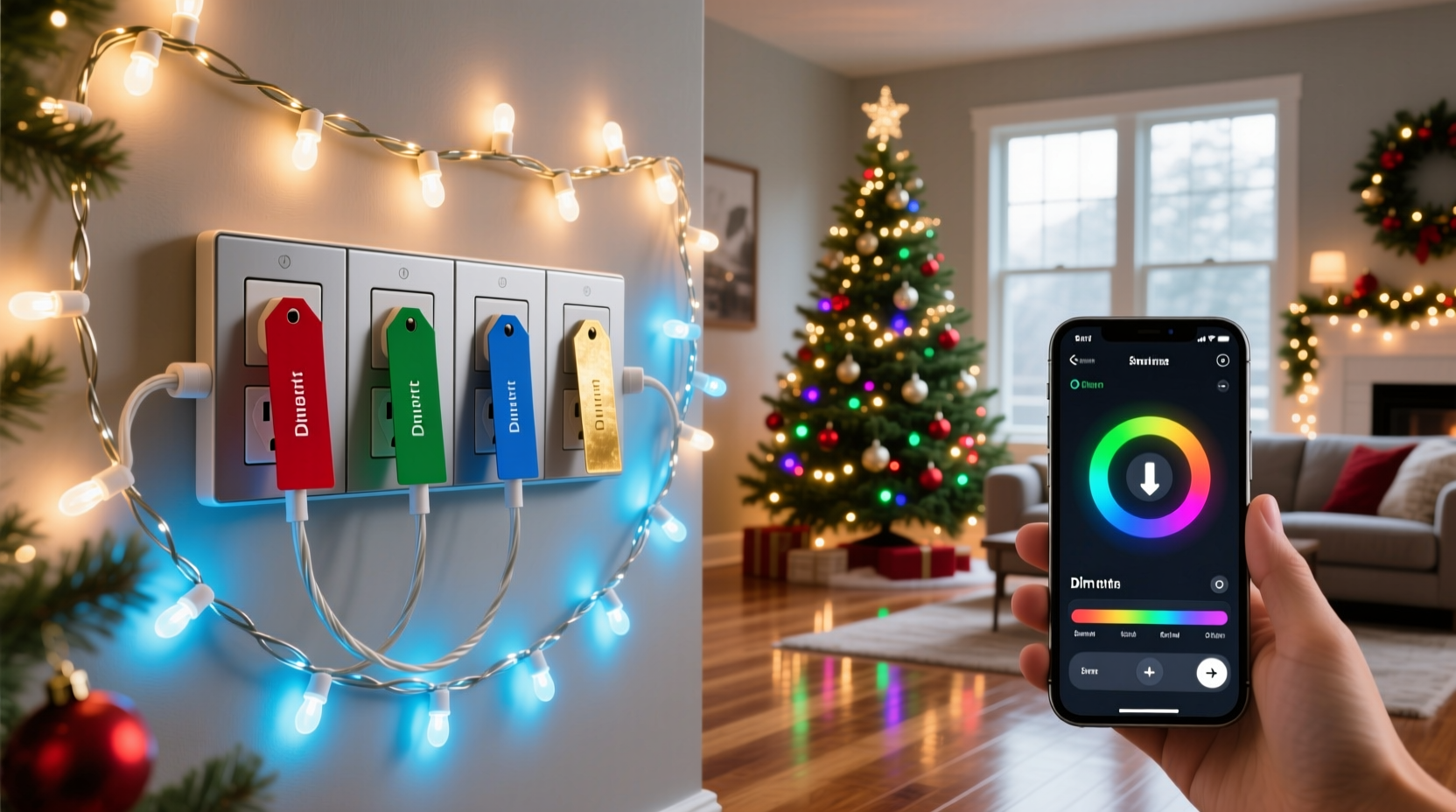 are smart outlets necessary for managing multiple christmas light circuits