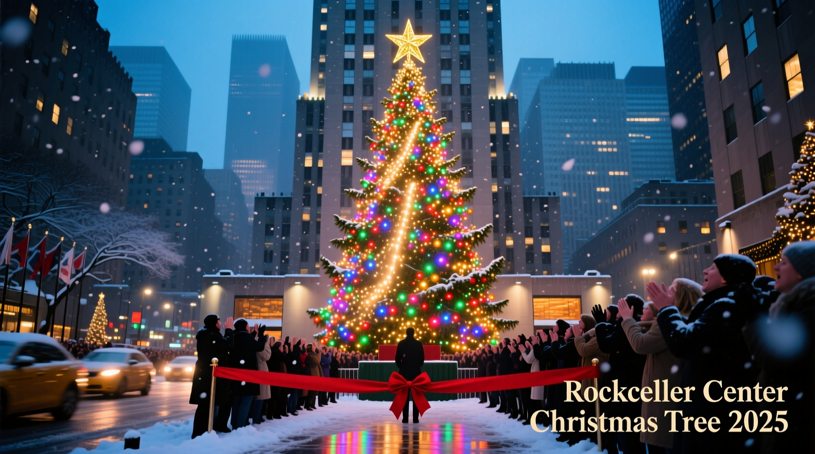 when is the christmas tree in rockefeller center lit