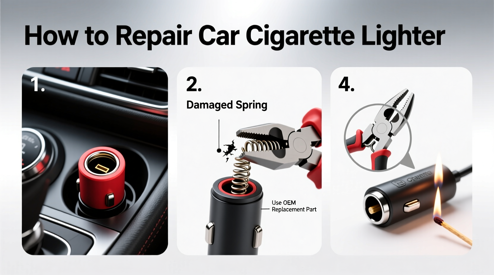 how to repair car cigarette lighter