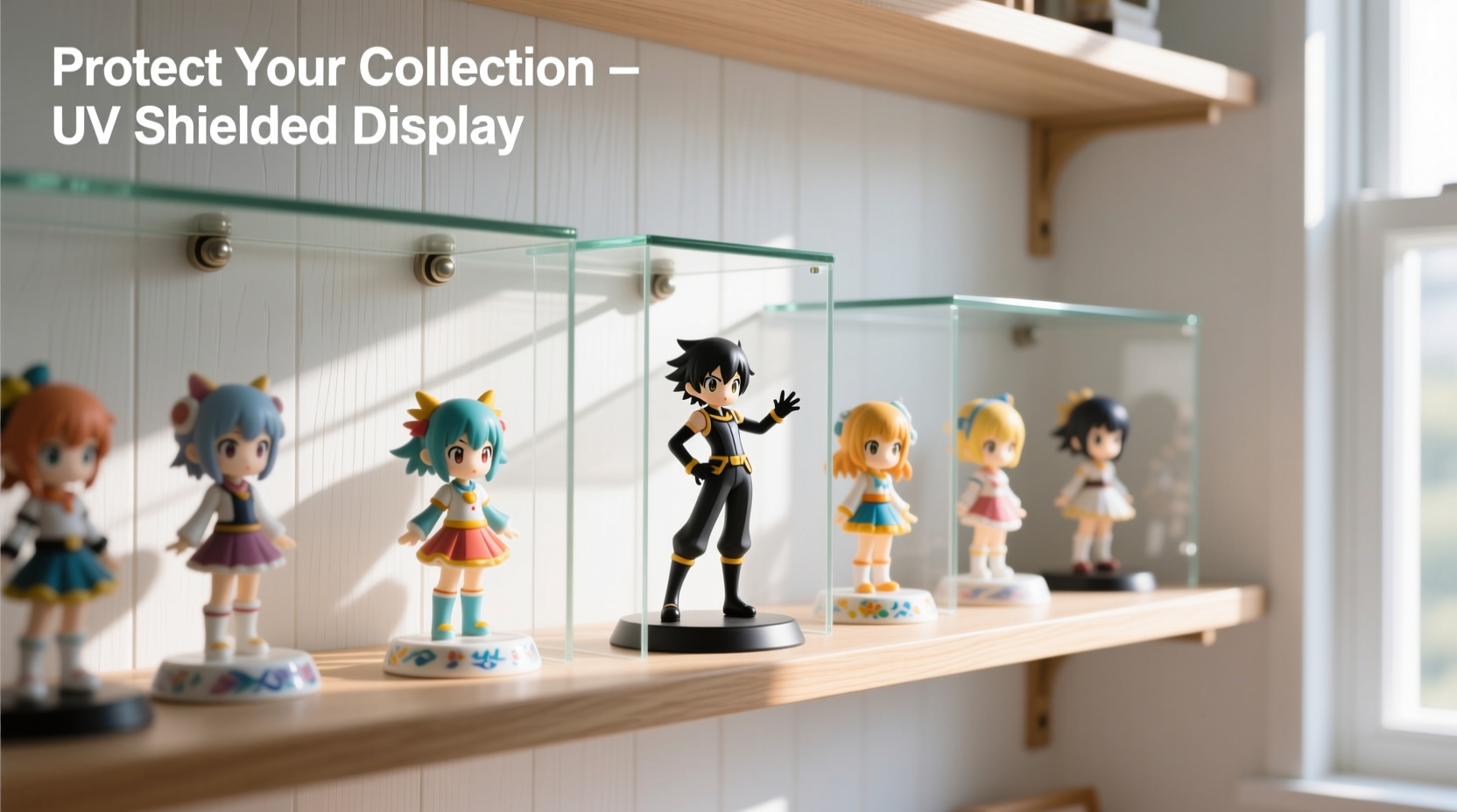 how to display anime figures in direct sunlight without fading
